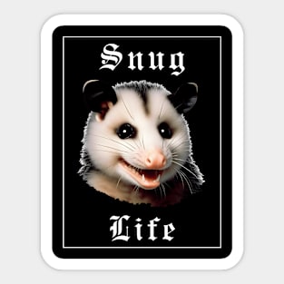 Snug life possum Sticker